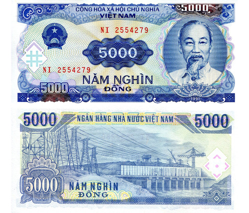 Vietnam - 5.000 Dong - Año 1991