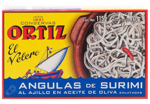 115 Gramos De Angula De Surimi Ajillo Aceite De Oliva Ortiz