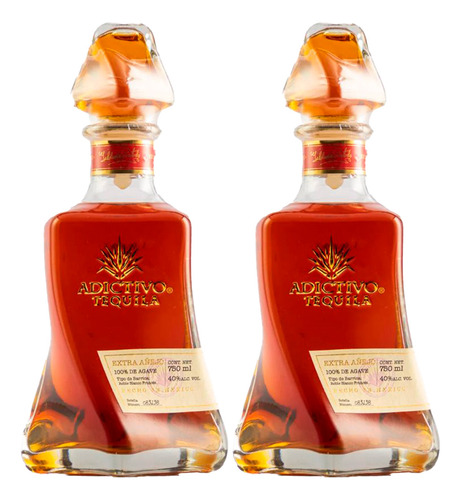 Pack De 2 Tequila Adictivo Extra Añejo 750 Ml