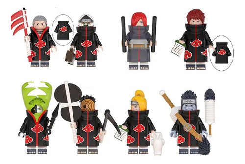  Minifigura Lego Naruto Akatsuki Shuriken Ninja Set8