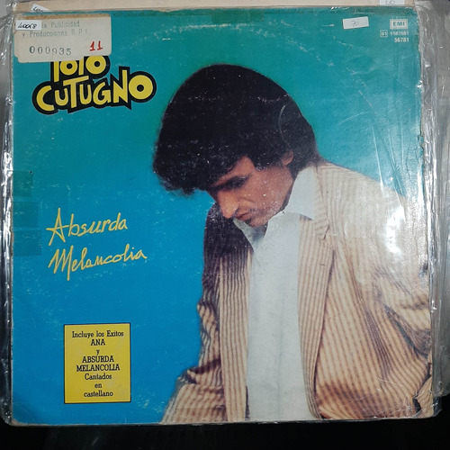 Vinilo Toto Cutugno Absurda Melancolia M6