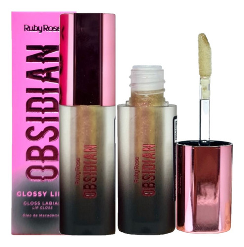4 Gloss Glossy Lips Obsidian Hb7200 Ruby Rose Atacado