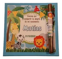 Comprar 25 Chocolates 25 Puros Nacimiento Baby Personalizados +osito
