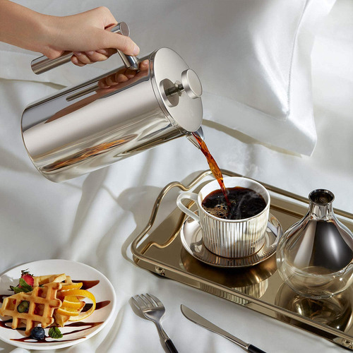 Cafetera Prensa Francesa De Acero Inoxidable 350ml