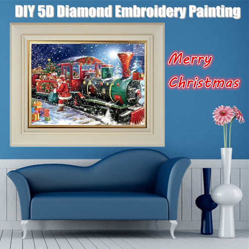 Diy 5d Diamante Bordado Pintura Navidad Cruz Puntada Diy Reg