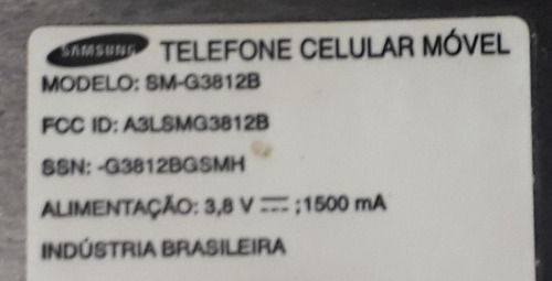 Celular Samsung Sm-g3812b Para Retirada De Peças Jsa