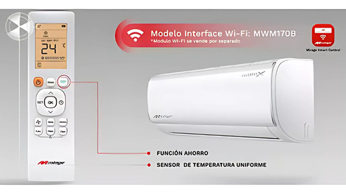 Mini Split Mirage Inverter X Frío/calor 12000 Btu 220v 1 Ton Blanco
