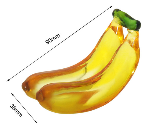 Estatuilla De Fruta, Adorno De 90x38mm Dos Plátanos