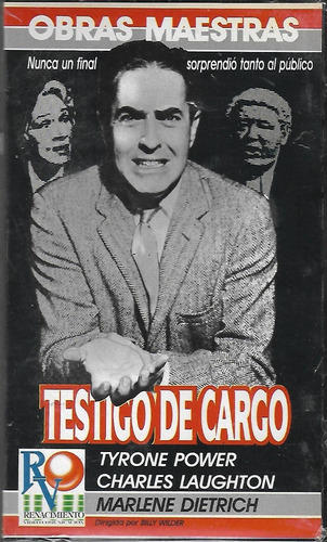 Testigo De Cargo Vhs Tyrone Power Agatha Christie Vhs Nuevo