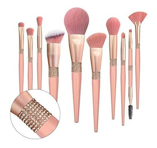 Brochas De Maquillaje - Loryp Glitter Makeup Brushes Sets -1