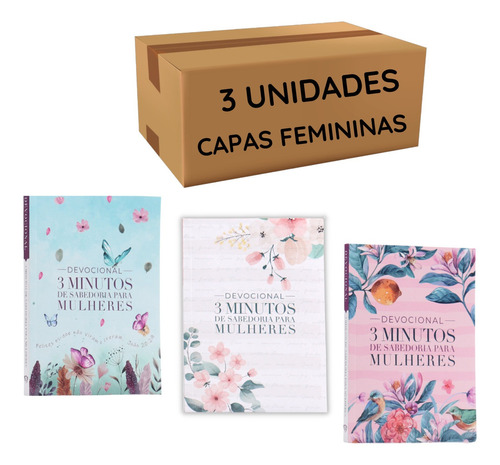 Kit 3 Devocional Diário Mulher Sábia | Minutos De Sabedoria