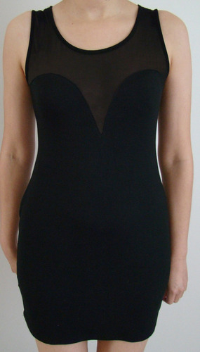 Vestido Negro Con Tull, Marca Complot