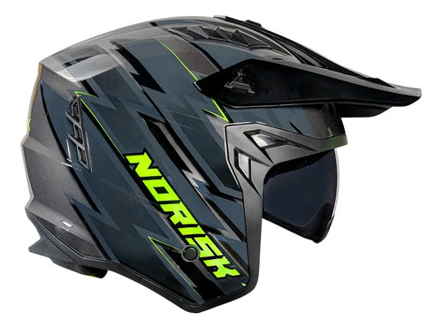 Capacete Norisk Darth Ii Storm Titanium E Cinza