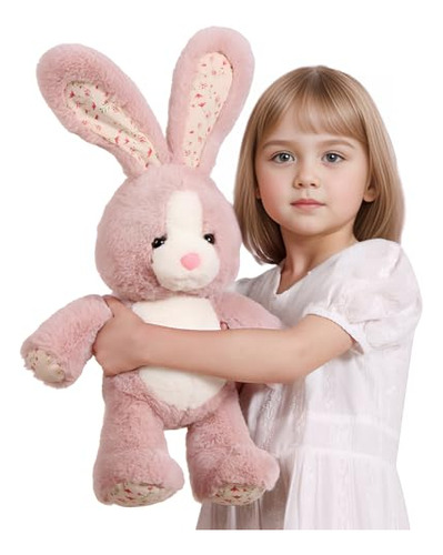 Peluche De Conejo Orejas Largas De 20 Pulgadas, Conejo Rosa