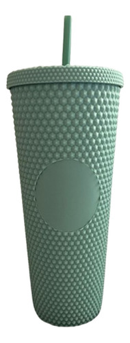 Botella / Vaso Plastico Con Sorbete Glam 680ml Full Color Menta