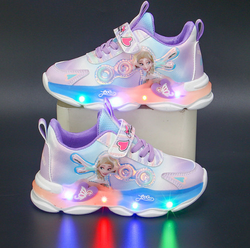 Zapatillas De Deporte Con Flash Led De Princesa Para Niñas