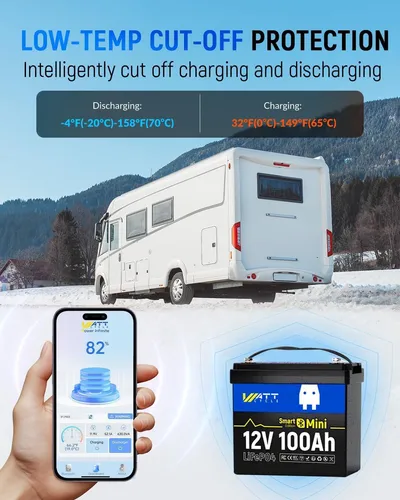 Batería De Litio 12 V 100 Ah Con Bluetooth Y Smart Bms