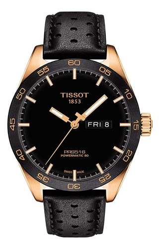 Tissot Prs516 Gts Pw80 Rg Ss Bk Lth Ind