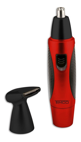 Trimmer 2 En 1 Para Vello De Oreja Y Nariz Timco X-49 Color Rojo