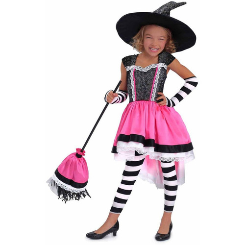 Disfraz De Bruja Para Niña Talla: S Halloween