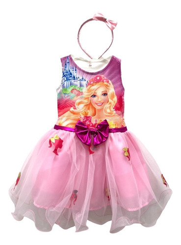 Vestido Bebé Niña Barbie Paw Patrol Sirenita Mimi Navidad
