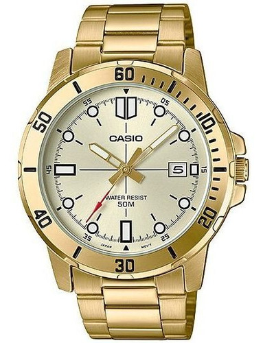 Reloj Casio Caballero Dorada Mtp-vd01g-9evudf