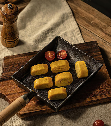 Yymiyu Tamagoyaki Tortilla Japonesa Sartén Mango De Madera 9
