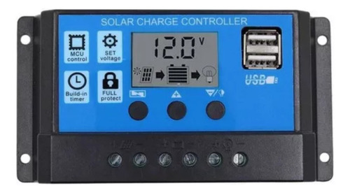 Controlador Carga Painel Solar 40a Usb 12/24v Pwm