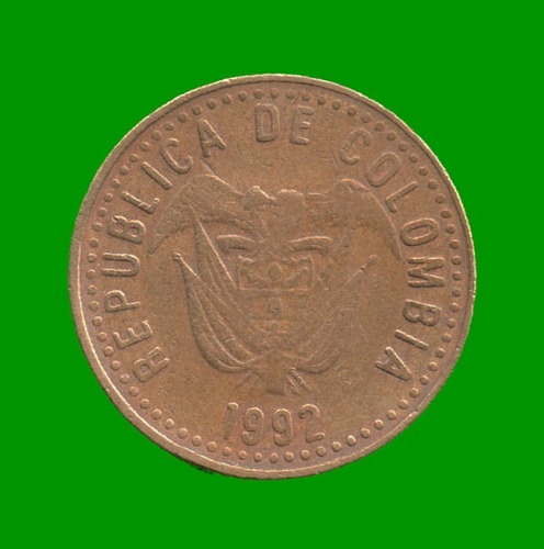 Moneda De Colombia $ 100 Pesos, Año 1992, Estado Usada.- (Usado)