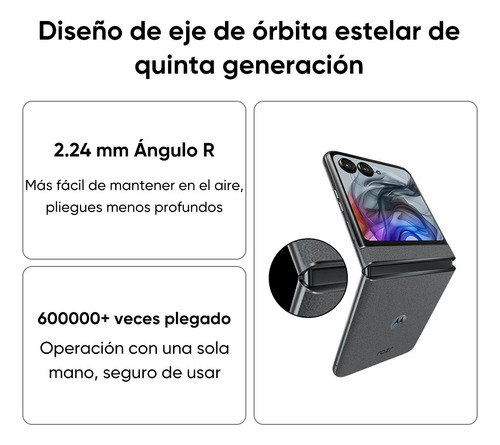 Motorola Razr 50 5g 256 GB 8 GB Dual Sim Phone Plegable With NFC Black