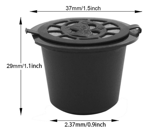 Cápsulas De Espresso Reutilizables Recargables De 6 Piezas P