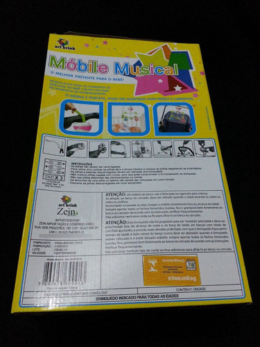 Imagem 6 de 8 de Mobile Musical Giratório Para Berço / Brinquedo Para Berço