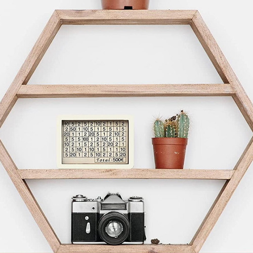 Caja De Dinero De Madera Portátil Para Manualidades Con