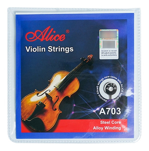 Set De Cuerdas Aceradas Para Violín Alice A703