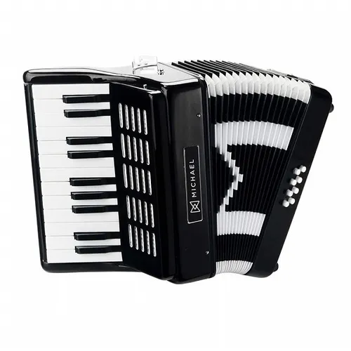 Acordeon Sanfona Michael 8 Baixos Acm0822 Preto C/ Bag
