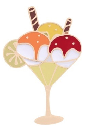 Comida Helado Pastel Postre Iconos Broches