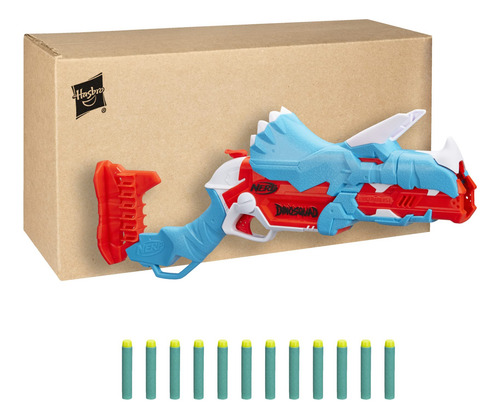 Dart Blaster Nerf Dinosquad Tricera-blast Com 12 Dardos