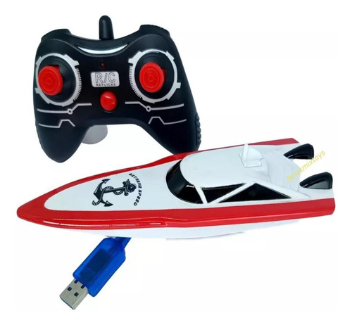 Barco Lancha De Controle Remoto Multifuncoes Recarregavel