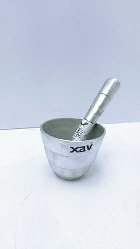 Imagen 2 de 5 de Mortero Machaca Ajo Grande N°3 Aluminio Meproven 7223 Xavi