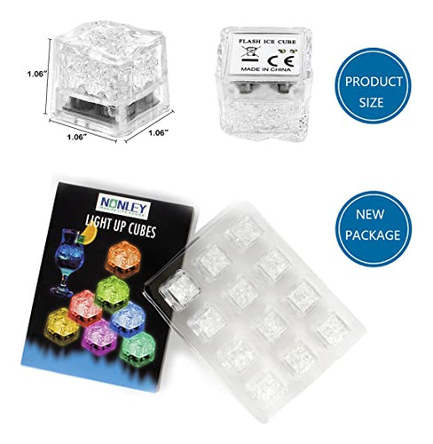 Cubitos De Hielo Iluminados, Paquete De 120 Cubos De Hielo L