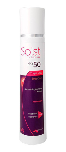 Protetor Solar Solst Fps 50 Toque Seco Bege Claro