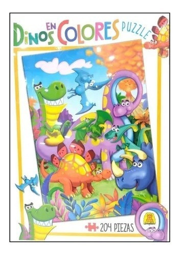 Puzzle Dino En Colores 286 Implás 