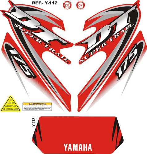 Calcomanías Dt Super Trail Yamaha