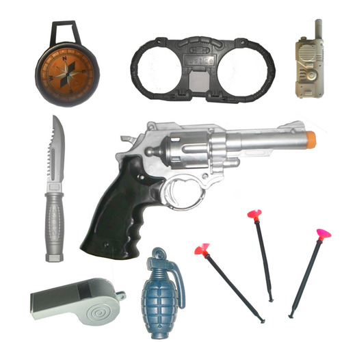 Kit Policia Fantasia Arminha 11 Pçs Arminha De Brinquedo