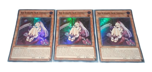 Yugioh 3x Red Blossoms From Underroot Inglês
