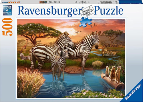 Cebras En Estanque Rompecabezas 500 Piezas Ravensburger