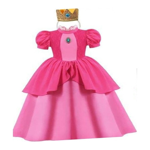 Traje Muneca Princess.peach. Para Niñas Traje De Margot Robbie Fiesta De Cumpleaños Juego De Roles Halloween