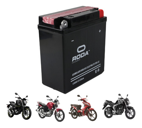 Bateria Libre Mant. Fz 16 Gixxer 150 Ybr 125 At 125 Roda