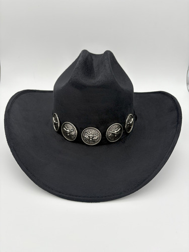 Sombrero Vaquero 100% Tejana Unisex Elegante-sombrerada Negro Unitalla