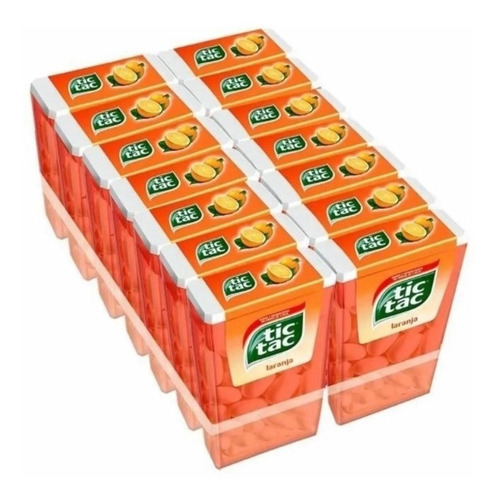 Pastilha Bala Tic Tac Laranja 16gr C/14 - Ferrero Tictac